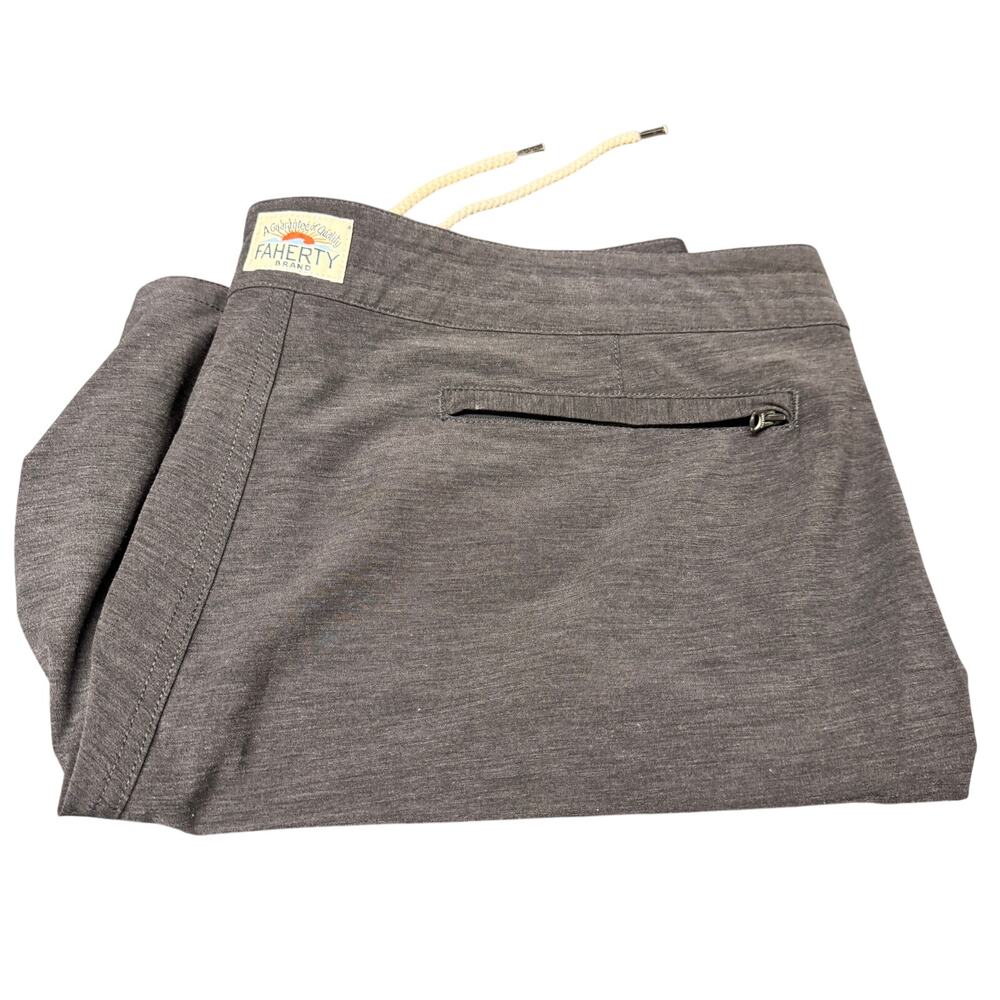 Faherty Board Shorts Mens 40 (42x7.5 ACTUAL) Dark Gray Coastal Beach Relaxed Fit
